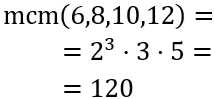 Problemas resueltos de aplicación del mínimo común múltiplo. Calculadora. Matemáticas. Secundaria. Cálculo. ESO
