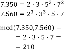 Problemas resueltos de aplicación del mínimo común múltiplo (mcm) y del máximo común divisor (mcd). Calculadora. Matemáticas. Secundaria. Cálculo. ESO
