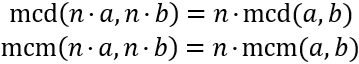 Problemas teóricos resueltos del mínimo común múltiplo y máximo común divisor. Propiedades. Demostraciones. Calculadora. Matemáticas. Secundaria. Cálculo. ESO